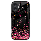 Heart Rain Fall iPhone 16 Plus Glass Back Cover Online