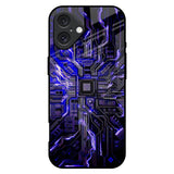 Techno Color Pattern iPhone 16 Plus Glass Back Cover Online