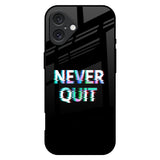 Never Quit iPhone 16 Plus Glass Back Cover Online