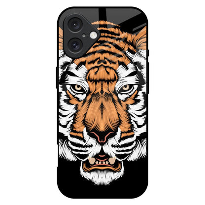 Angry Tiger iPhone 16 Plus Glass Back Cover Online