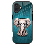 Adorable Baby Elephant iPhone 16 Plus Glass Back Cover Online
