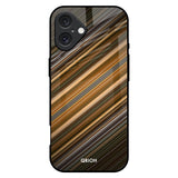 Diagonal Slash Pattern iPhone 16 Plus Glass Back Cover Online