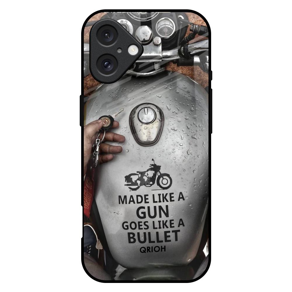 Royal Bike iPhone 16 Plus Glass Back Cover Online