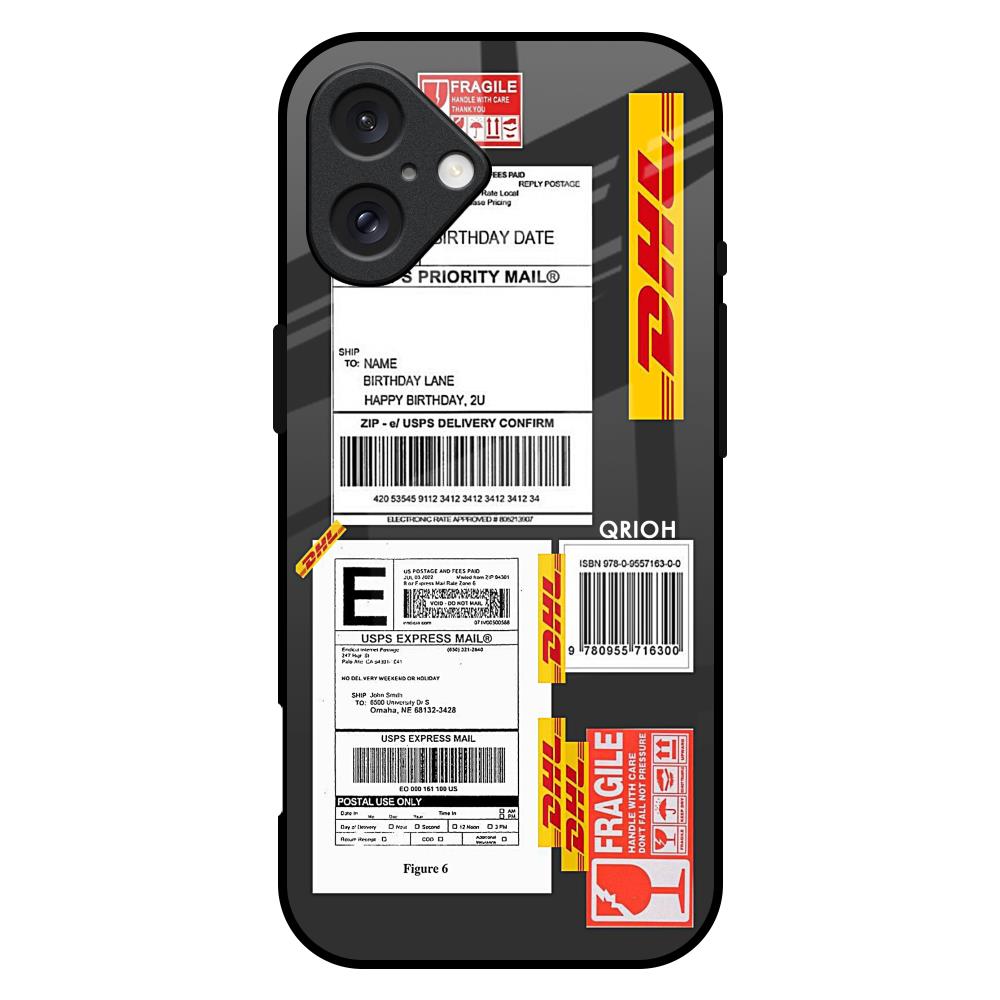 Cool Barcode Label iPhone 16 Plus Glass Back Cover Online