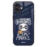 Struggling Panda iPhone 16 Plus Glass Back Cover Online