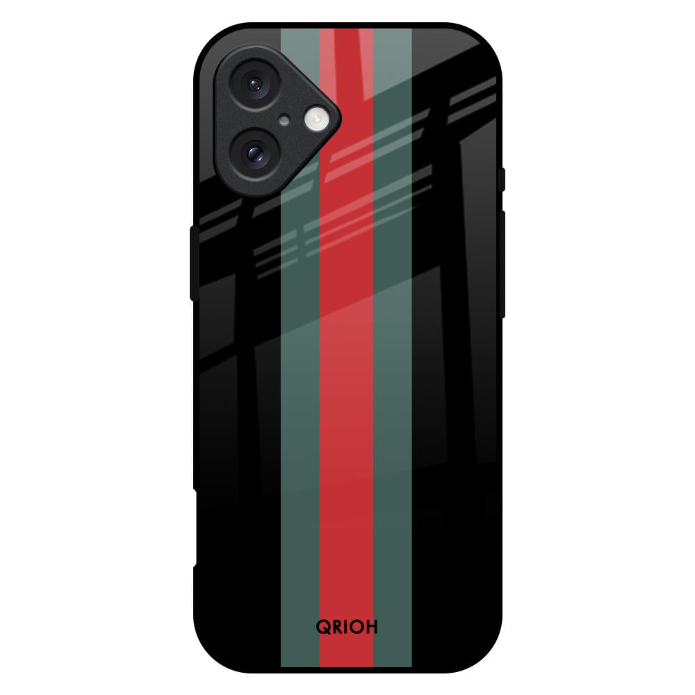 Vertical Stripes iPhone 16 Plus Glass Back Cover Online
