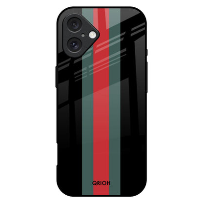 Vertical Stripes iPhone 16 Plus Glass Back Cover Online