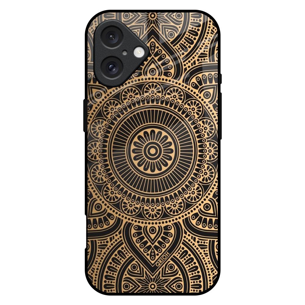 Luxury Mandala iPhone 16 Plus Glass Back Cover Online
