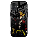 Dark Luffy iPhone 16 Plus Glass Back Cover Online