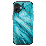 Ocean Marble iPhone 16 Plus Glass Back Cover Online