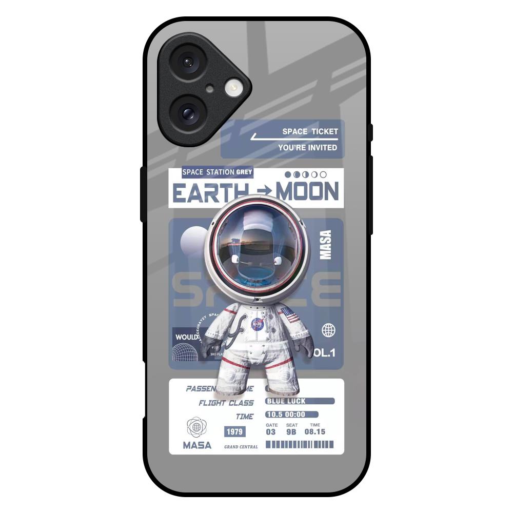 Space Flight Pass iPhone 16 Plus Glass Back Cover Online