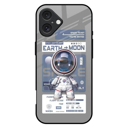 Space Flight Pass iPhone 16 Plus Glass Back Cover Online