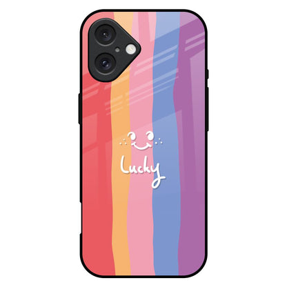 Lucky Abstract iPhone 16 Plus Glass Back Cover Online