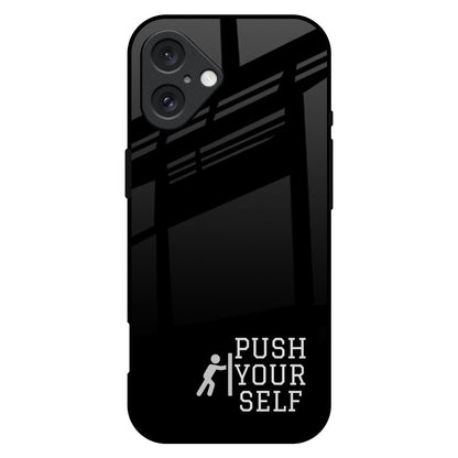 Push Your Self iPhone 16 Plus Glass Back Cover Online
