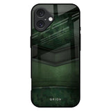 Green Leather iPhone 16 Plus Glass Back Cover Online