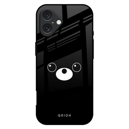 Cute Bear iPhone 16 Plus Glass Back Cover Online