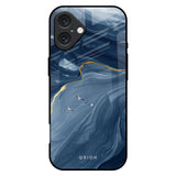 Deep Ocean Marble iPhone 16 Plus Glass Back Cover Online