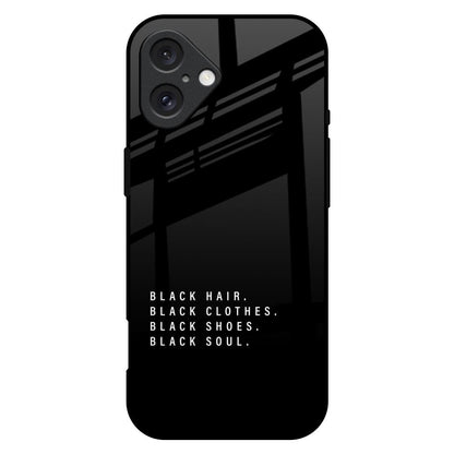 Black Soul iPhone 16 Plus Glass Back Cover Online