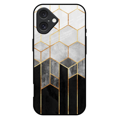 Tricolor Pattern iPhone 16 Plus Glass Back Cover Online