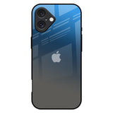 Blue Grey Ombre iPhone 16 Plus Glass Back Cover Online