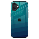 Green Triangle Pattern iPhone 16 Plus Glass Back Cover Online
