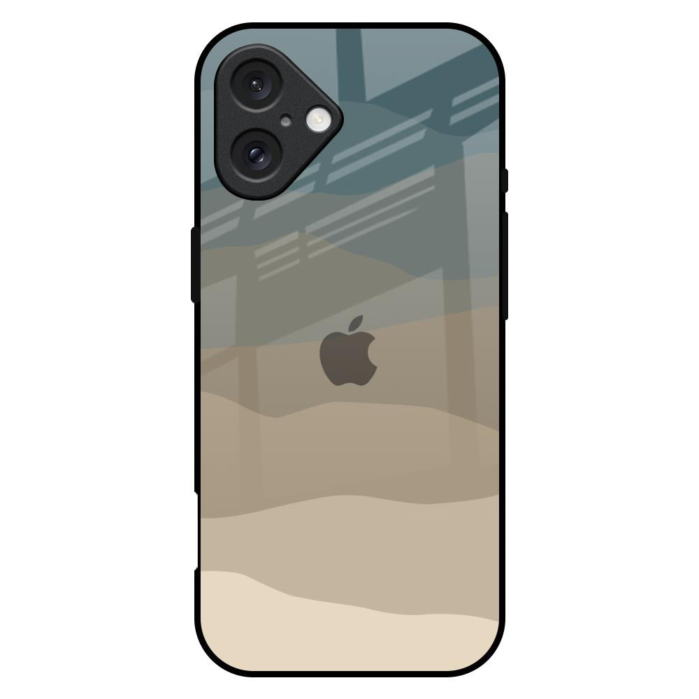 Abstract Mountain Pattern iPhone 16 Plus Glass Back Cover Online