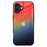 Rainbow Gradient iPhone 16 Plus Glass Back Cover Online