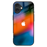 Fiery Orange iPhone 16 Plus Glass Back Cover Online