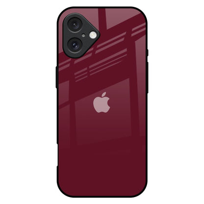 Classic Burgundy iPhone 16 Plus Glass Back Cover Online