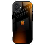 Orange Black Fusion iPhone 16 Plus Glass Back Cover Online