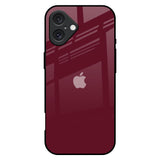 Classic Burgundy iPhone 16 Plus Glass Back Cover Online