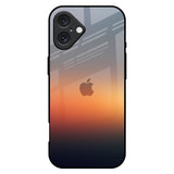Aesthetic Orange iPhone 16 Plus Glass Back Cover Online
