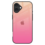 Pastel Pink Gradient iPhone 16 Plus Glass Back Cover Online