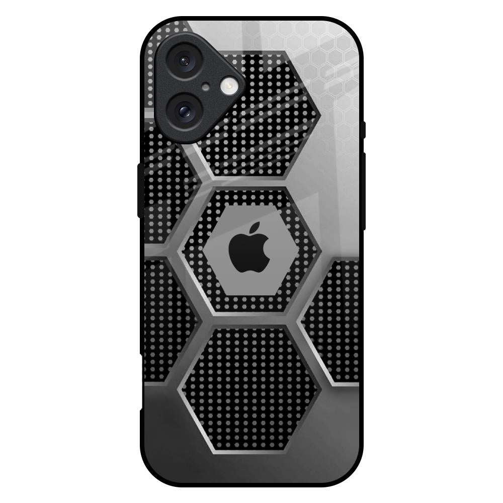 Hexagon Style iPhone 16 Plus Glass Back Cover Online
