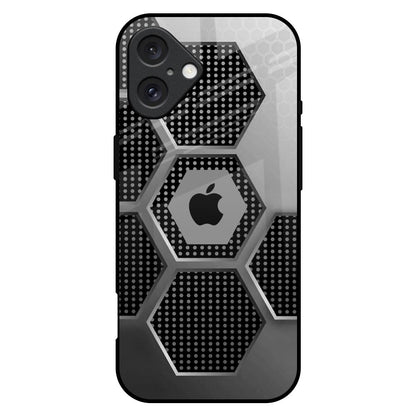 Hexagon Style iPhone 16 Plus Glass Back Cover Online