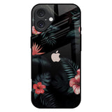 Tropical Art Flower iPhone 16 Plus Glass Back Cover Online