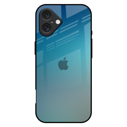 Sea Theme Gradient iPhone 16 Plus Glass Back Cover Online