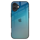 Sea Theme Gradient iPhone 16 Plus Glass Back Cover Online