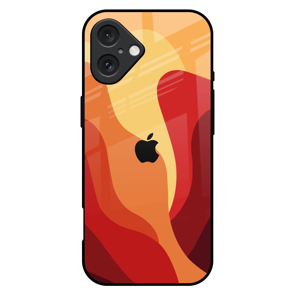 Magma Color Pattern iPhone 16 Plus Glass Back Cover Online