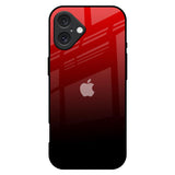 Maroon Faded iPhone 16 Plus Glass Back Cover Online