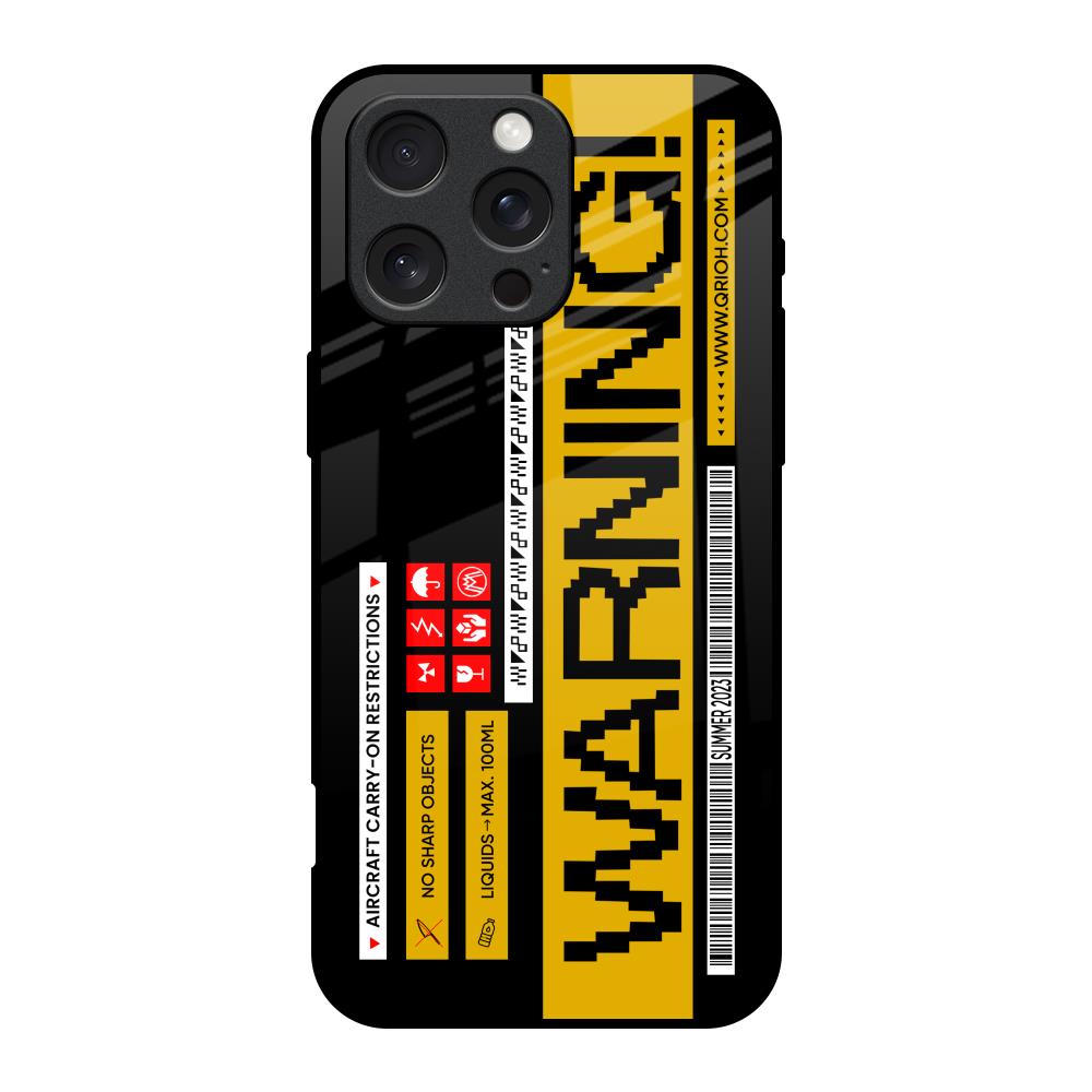 Aircraft Warning iPhone 16 Pro Glass Back Cover Online