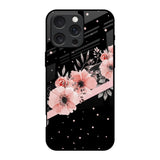 Floral Black Band iPhone 16 Pro Glass Back Cover Online