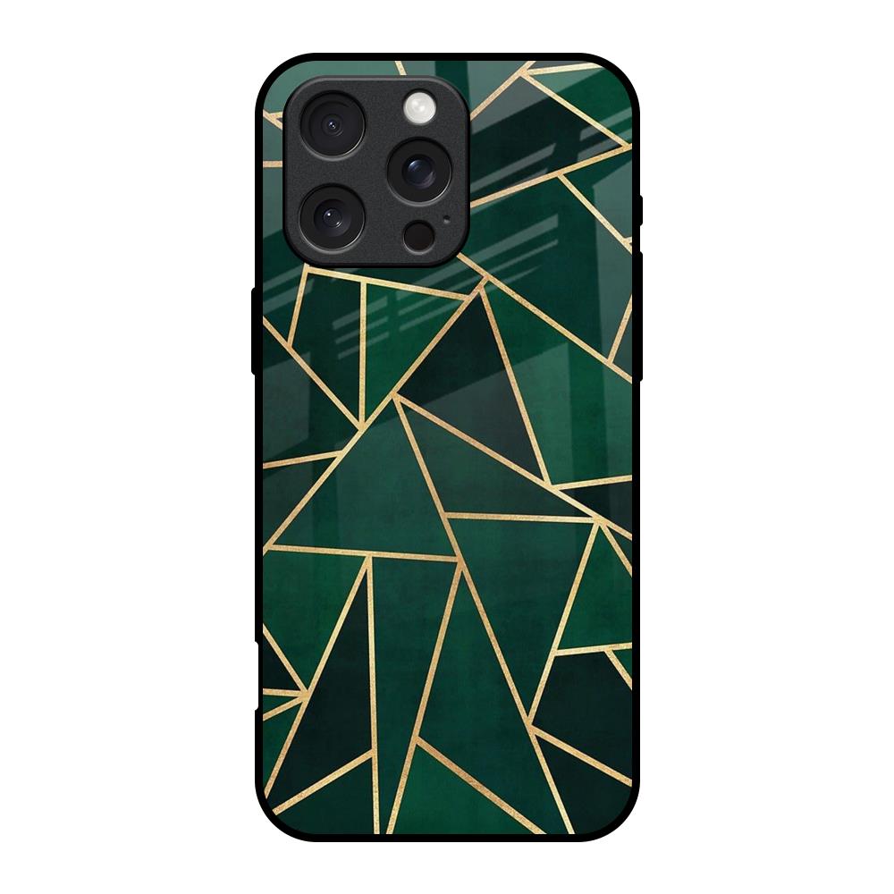 Abstract Green iPhone 16 Pro Glass Back Cover Online