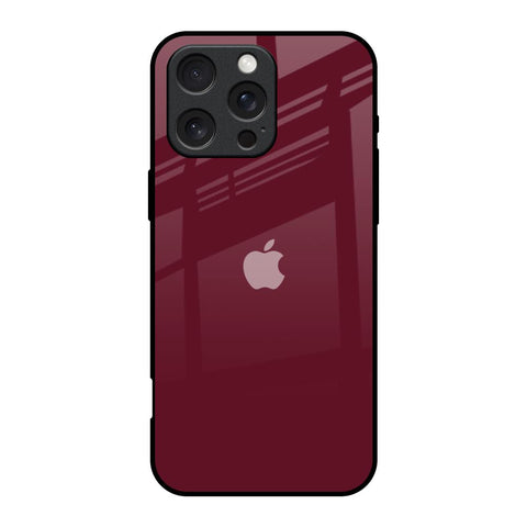 Classic Burgundy iPhone 16 Pro Glass Back Cover Online