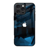 Polygonal Blue Box iPhone 16 Pro Glass Back Cover Online