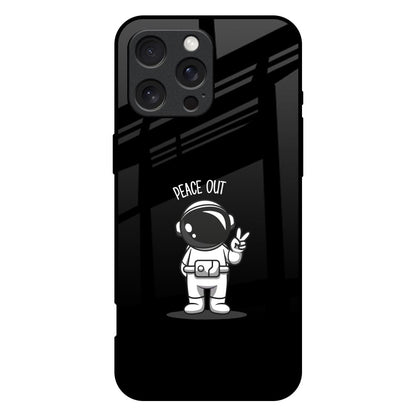 Peace Out Astro iPhone 16 Pro Max Glass Back Cover Online