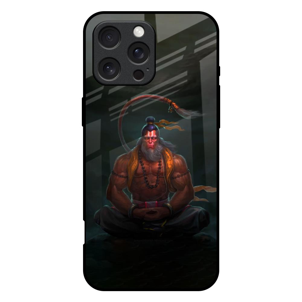 Lord Hanuman Animated iPhone 16 Pro Max Glass Back Cover Online