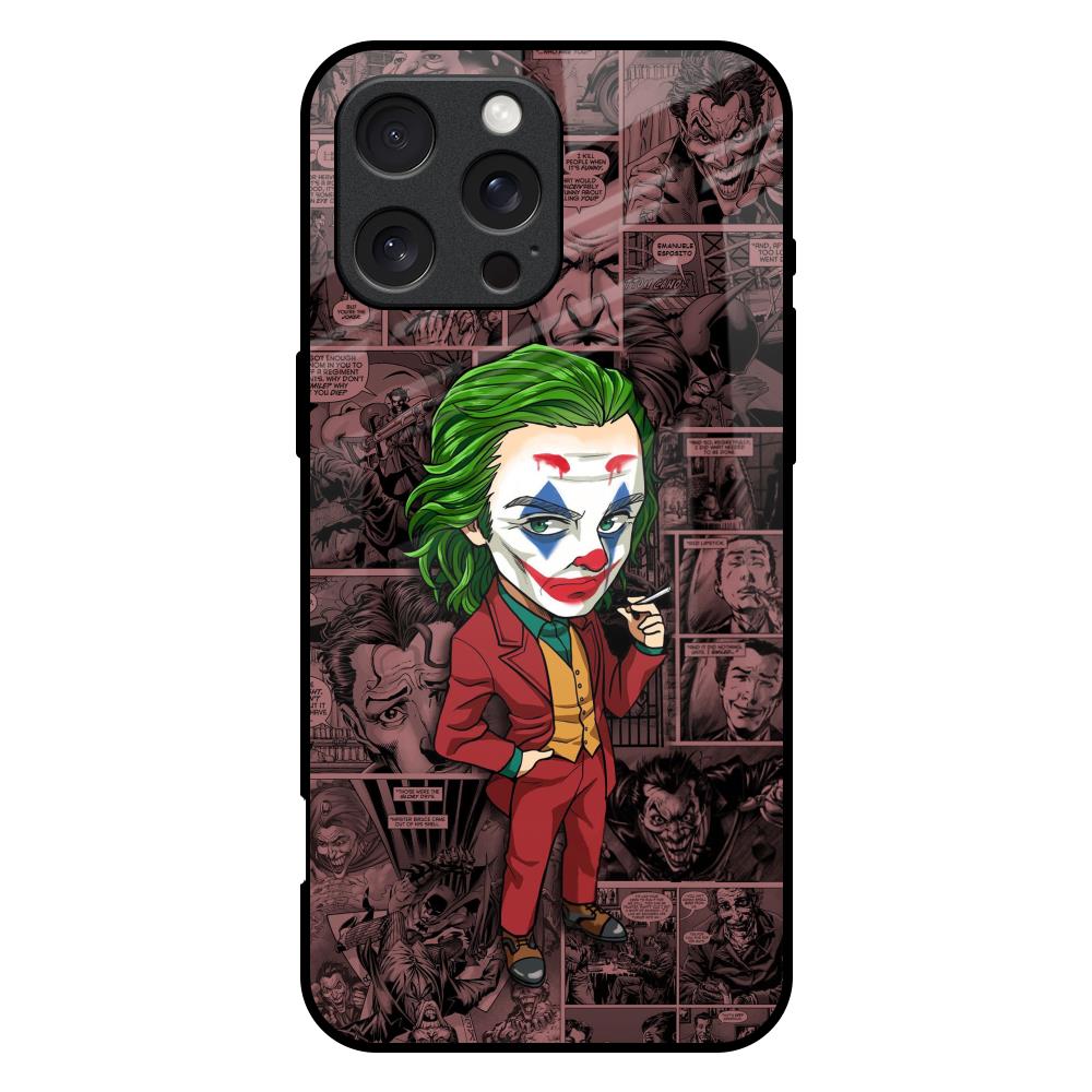 Joker Cartoon iPhone 16 Pro Max Glass Back Cover Online