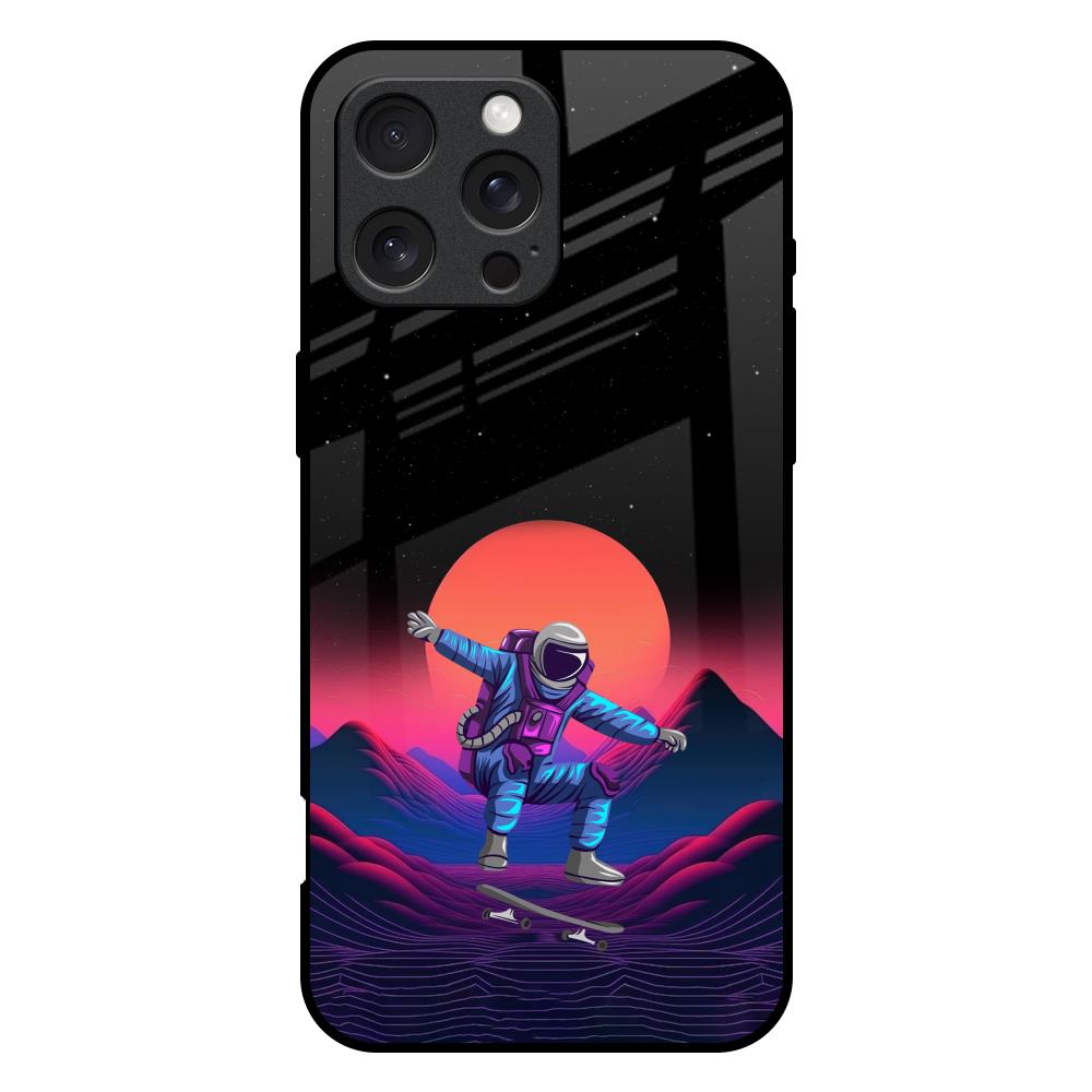 Retro Astronaut iPhone 16 Pro Max Glass Back Cover Online