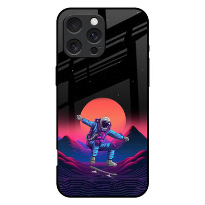 Retro Astronaut iPhone 16 Pro Max Glass Back Cover Online
